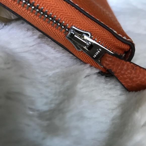 Hermès vintage wallet orange leather defects - Picture 3 of 8